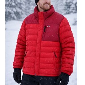 Koppen Men's Bold Red Puffer Jacket